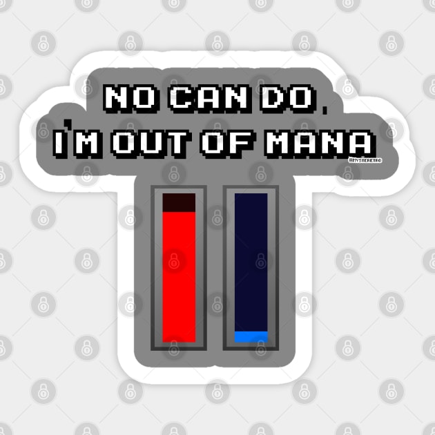 Out of Mana Sticker by AlterAspect